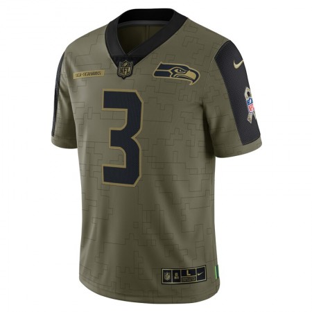 Seattle Seahawks Tröjor Russell Wilson 3 Nike 2021 Salute to Service - Herr Seattle Seahawks Tröjor Russell Wilson 3 Nike 2021 Salute to Service - Herr